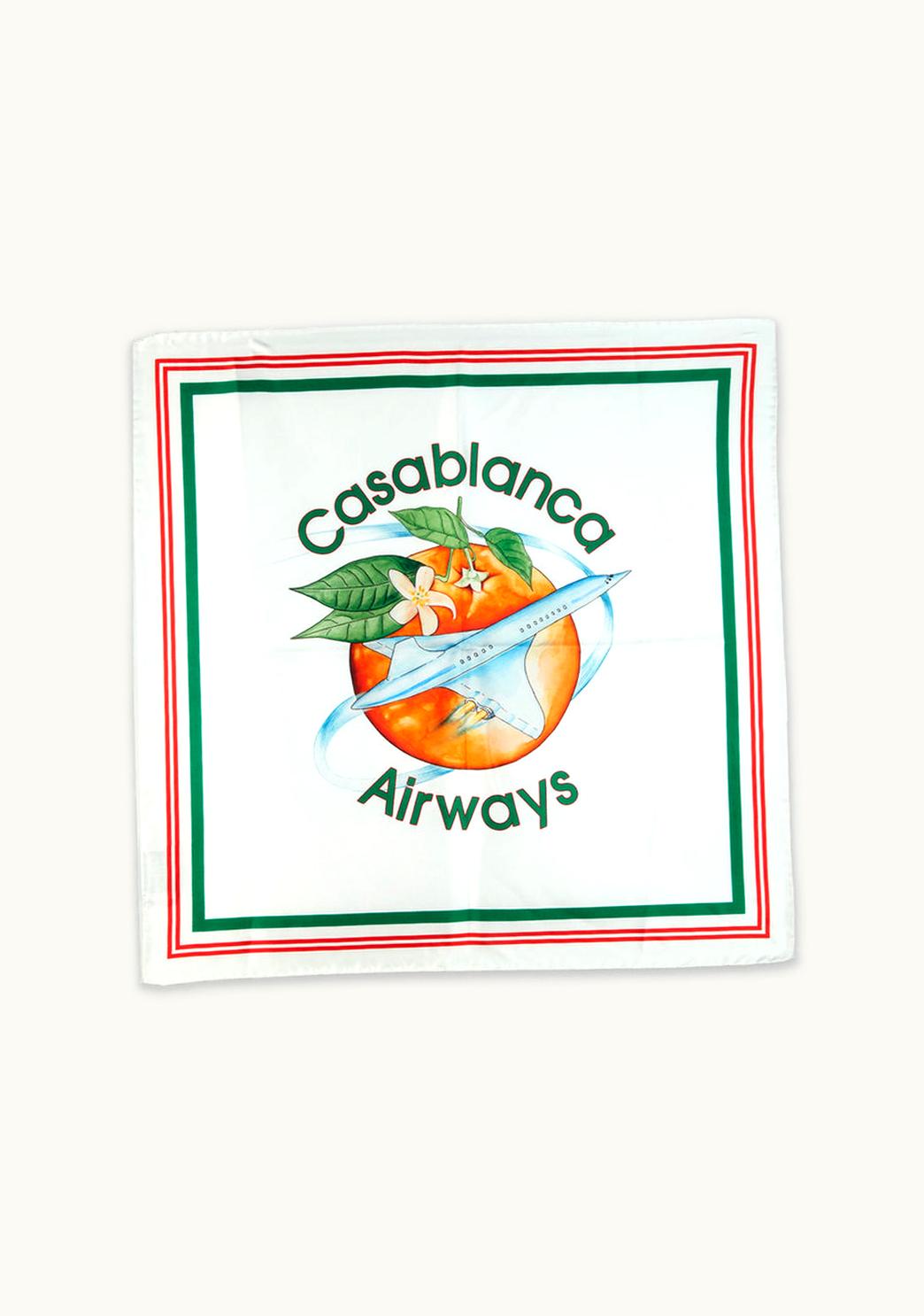 Casablanca Casablanca Orbit Au Tour De L'Orange Silk Scarf