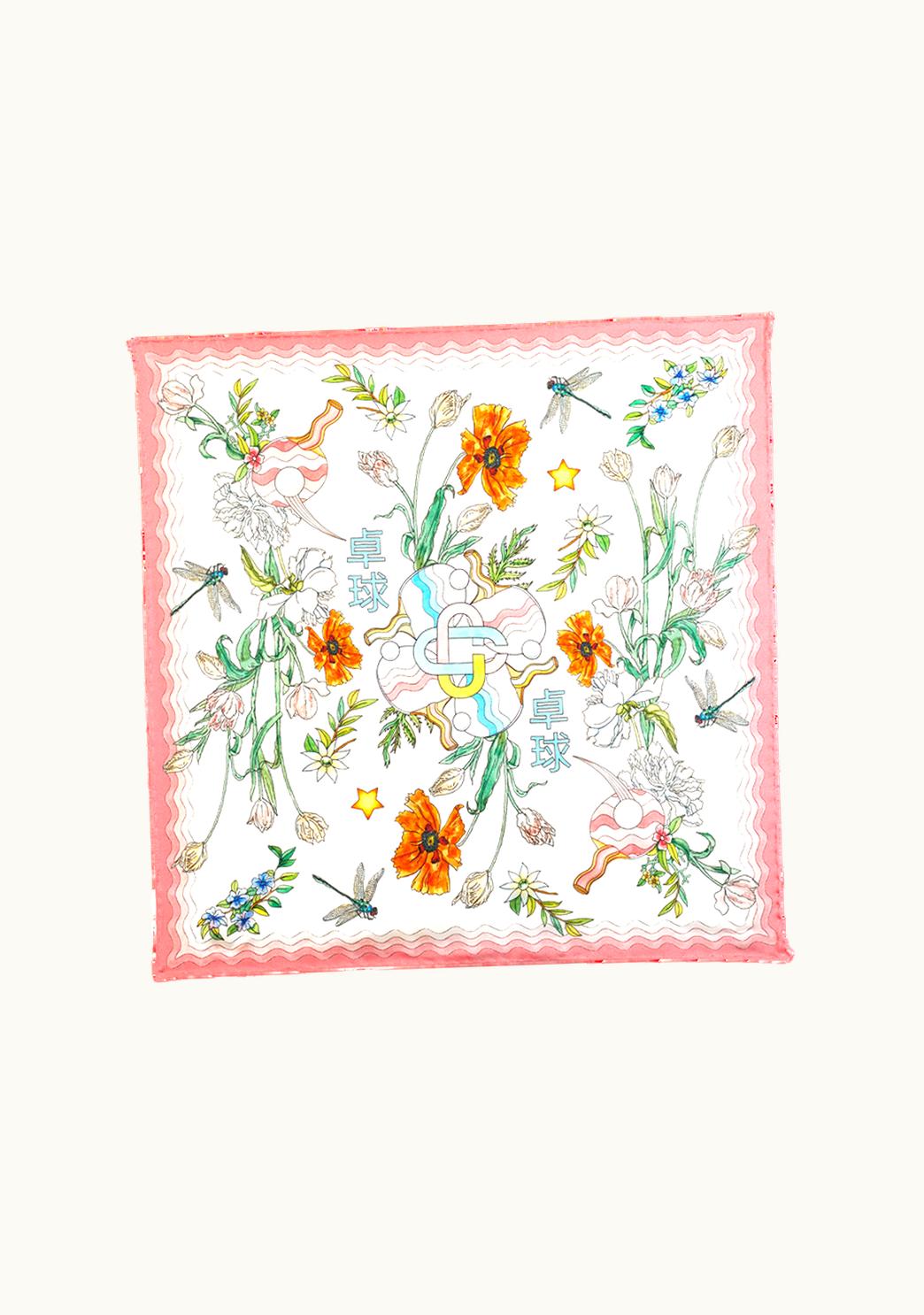 Casablanca Casablanca Ping Pong Fleurie Jour Large Silk Scarf