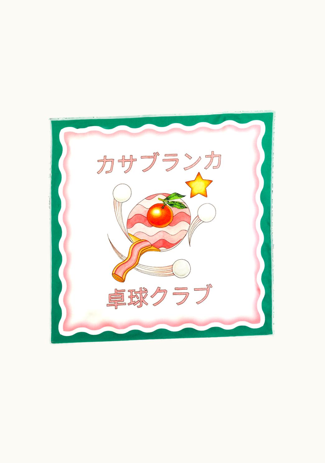 Casablanca Casablanca Le Jeu De Ping Pong Large Silk Scarf