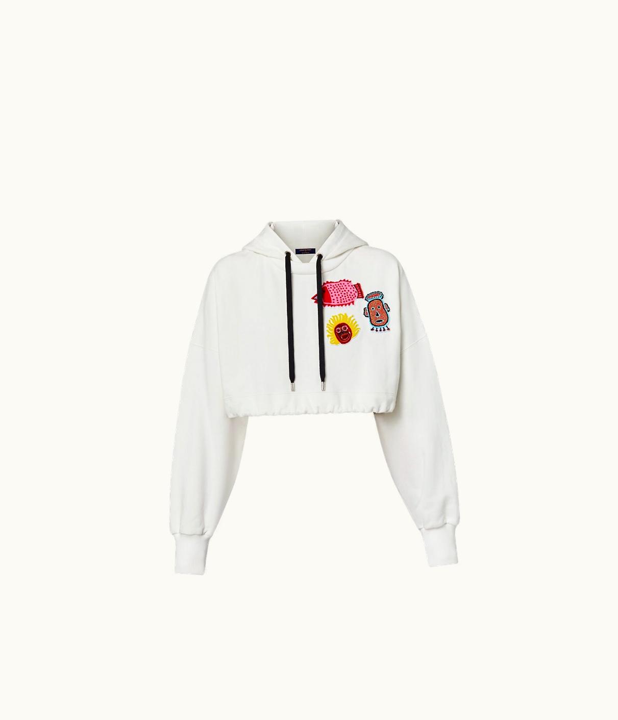 Louis Vuitton Louis Vuitton LV X YK Faces Patches Cropped Hoodie
