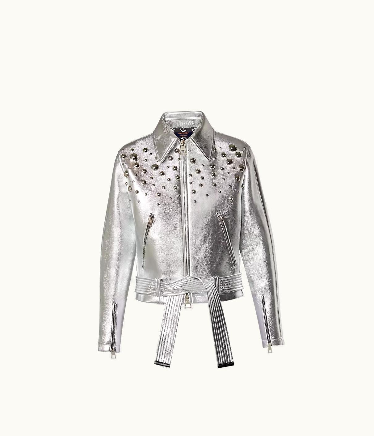 Louis Vuitton Louis Vuitton LV X YK Metal Studs Metallised Leather Jacket