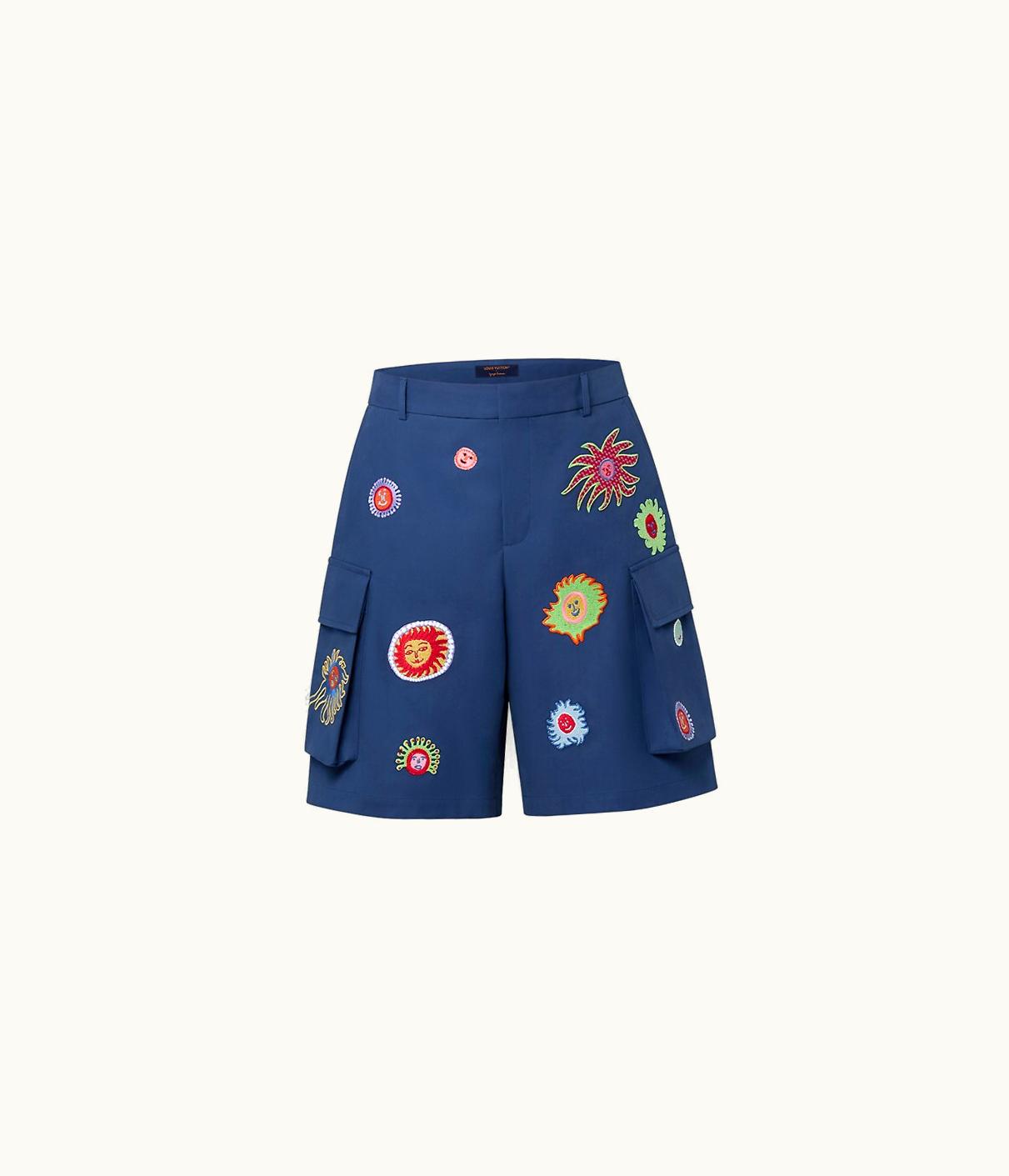 Louis Vuitton Louis Vuitton LV X YK Embroidered Faces Cargo Shorts