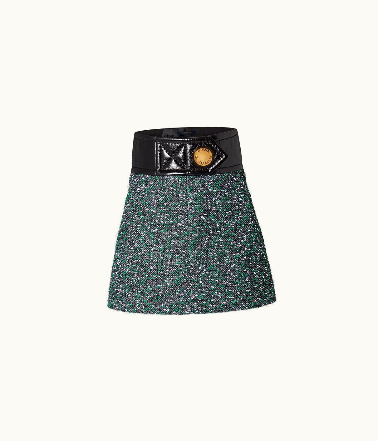 Louis Vuitton Louis Vuitton Bouclé Oversized Belt A-Line Mini Skirt