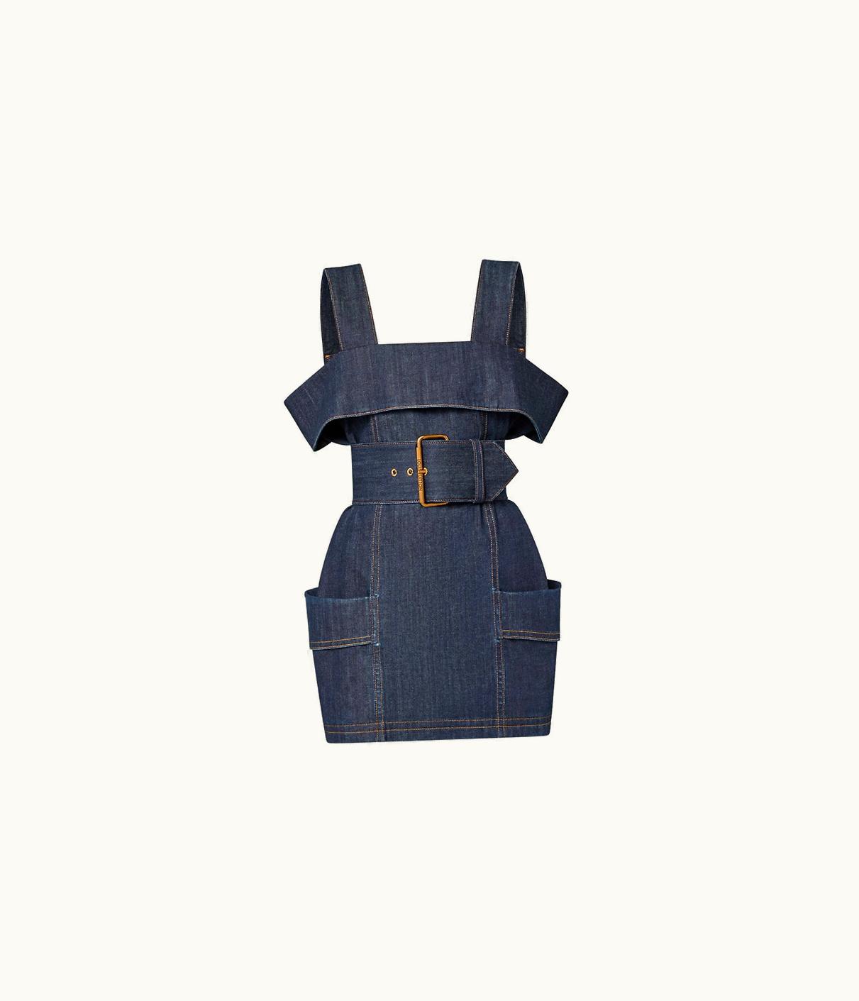 Louis Vuitton Louis Vuitton Oversized Belt Denim Utility Dress UZ0144739