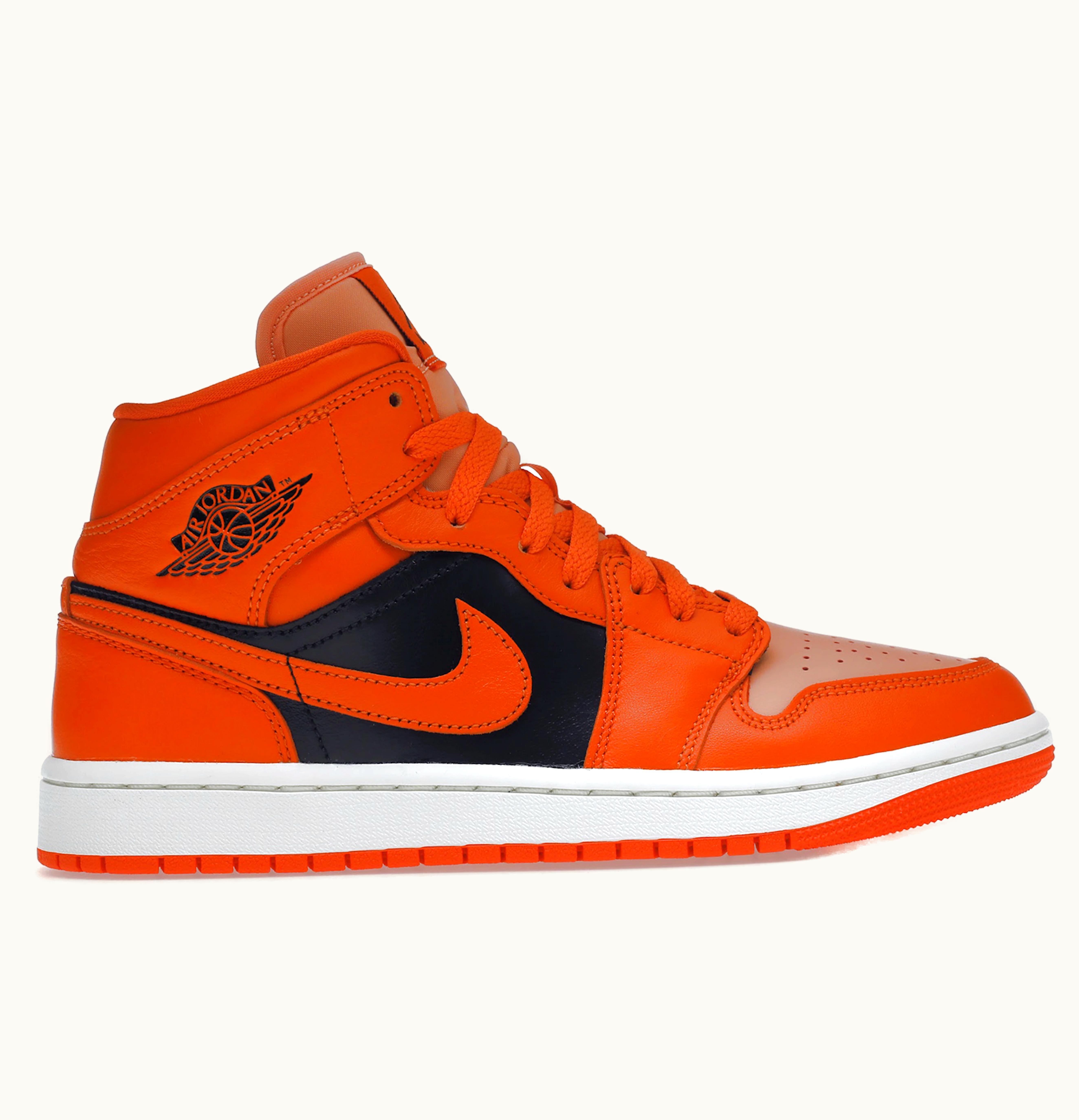 Jordan Air Jordan 1 Mid Orange Black W