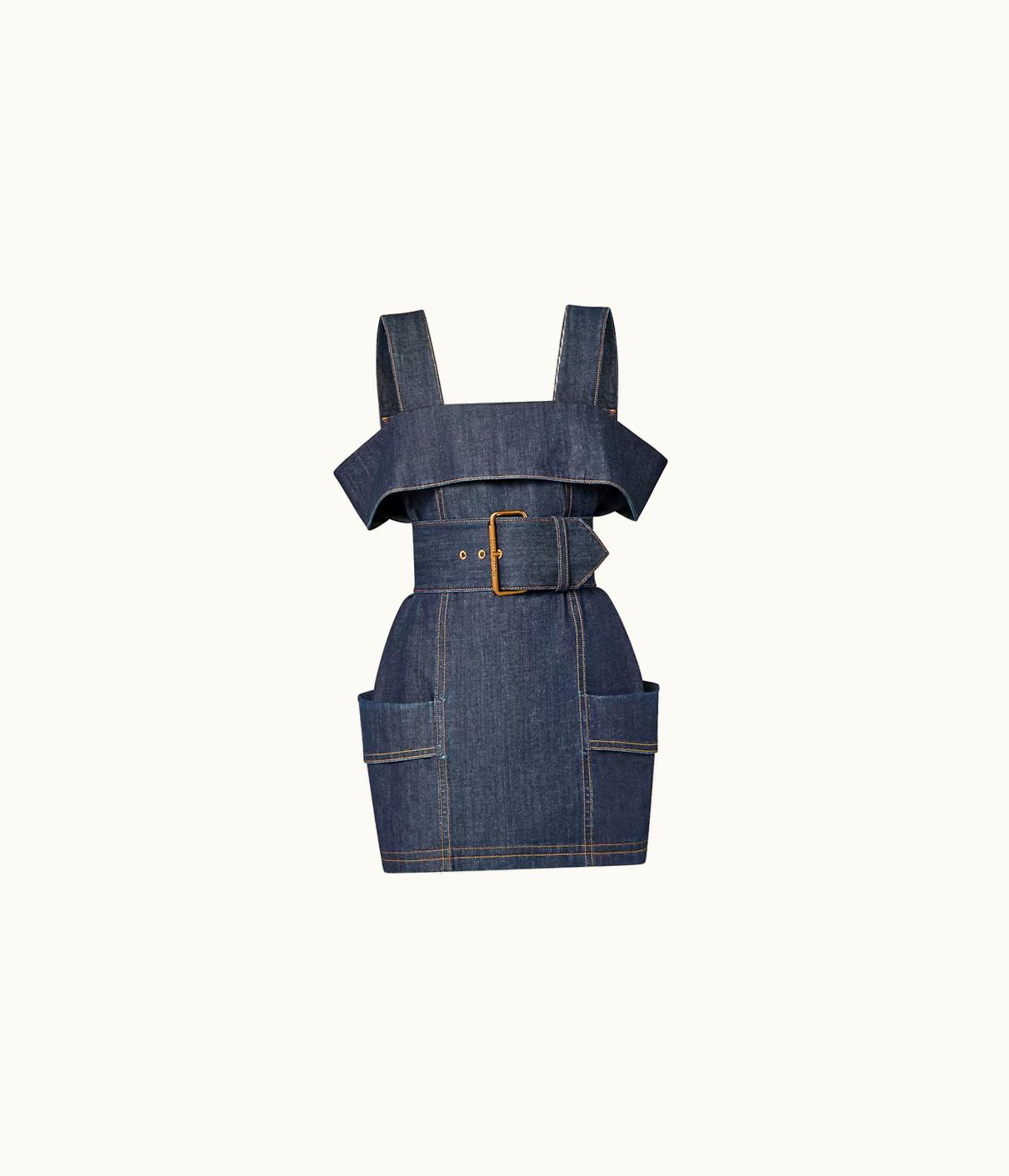 Louis Vuitton Louis Vuitton Oversized Belt Denim Utility Dress UZ0146951