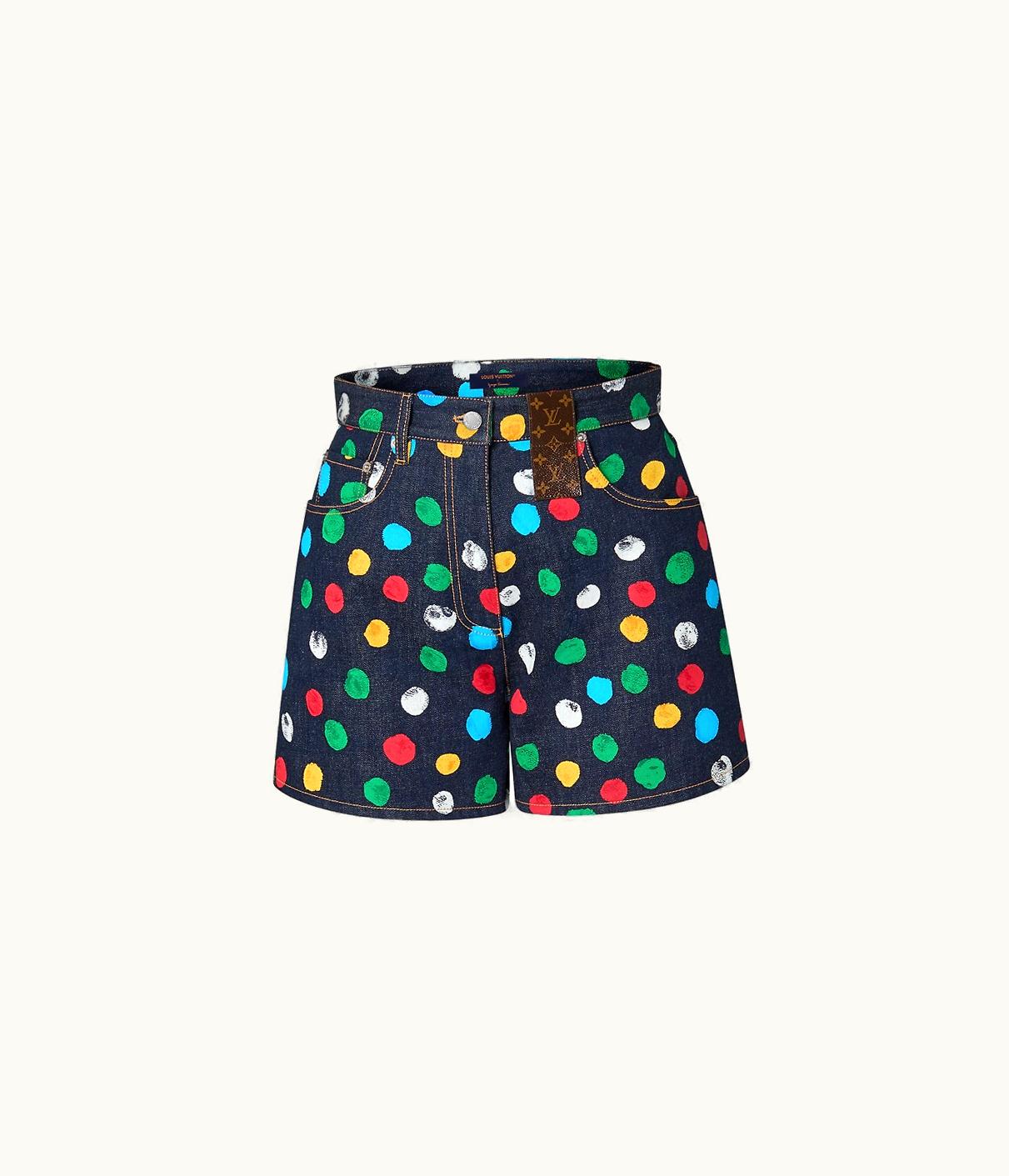 Louis Vuitton Louis Vuitton LV X YK Painted Dots Denim Shorts UZ0146960