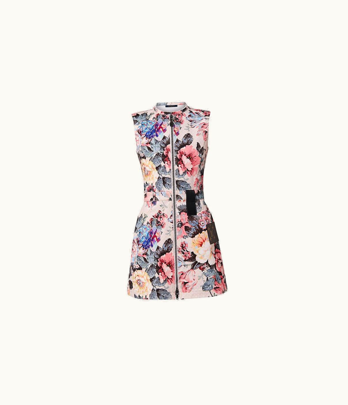 Louis Vuitton Louis Vuitton Vintage Flower Zip-Up Dress