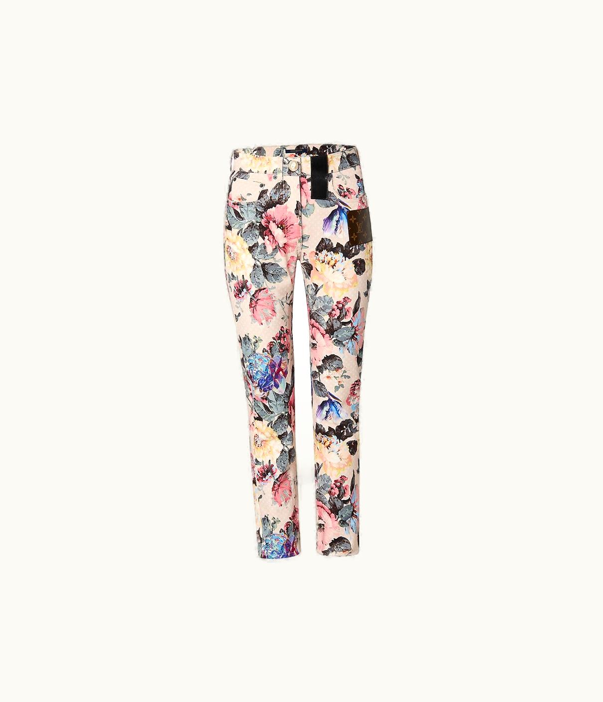 Louis Vuitton Louis Vuitton Vintage Flower Straight-Cut Jeans