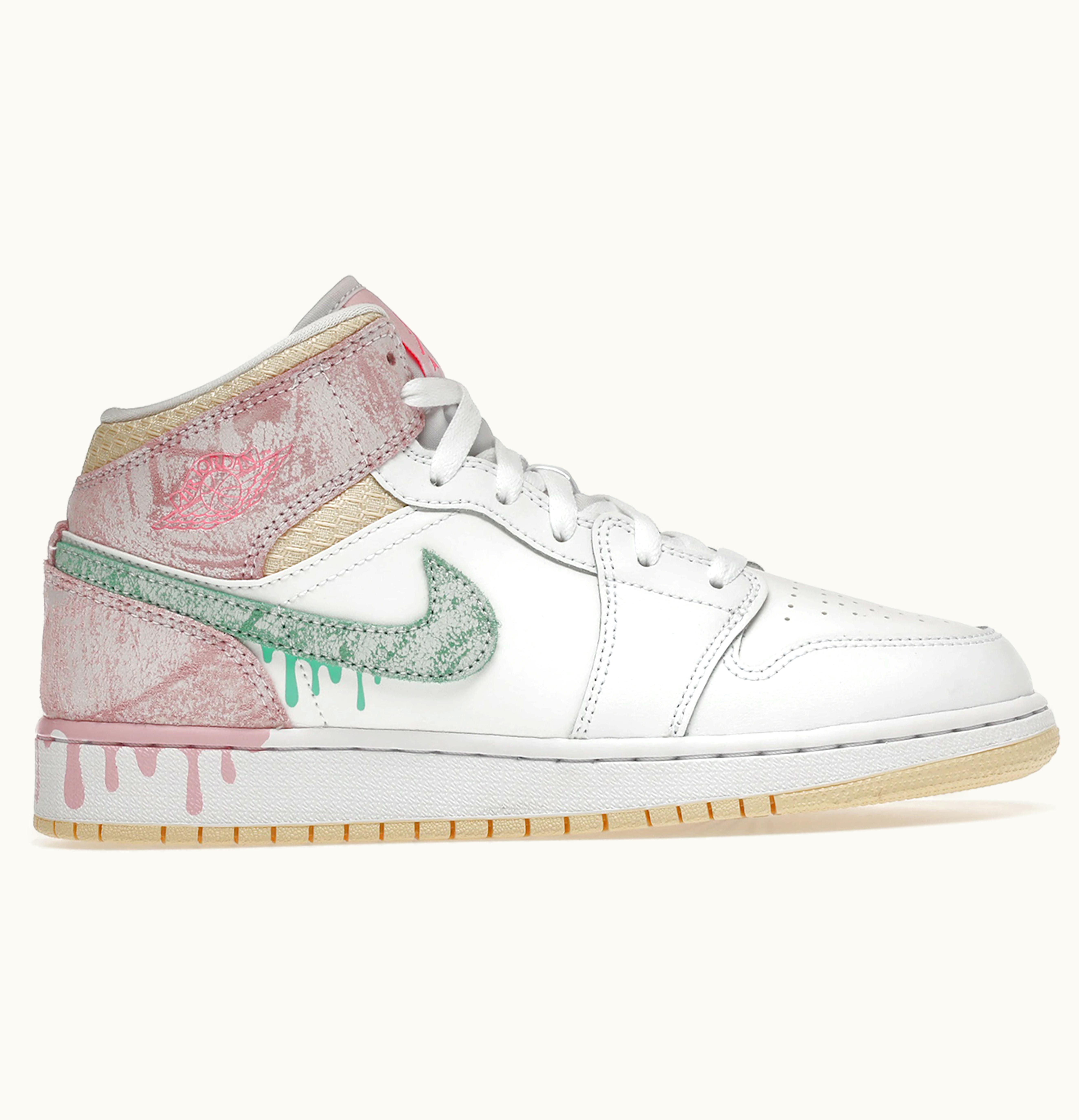 Jordan Air Jordan 1 Mid Paint Drip GS