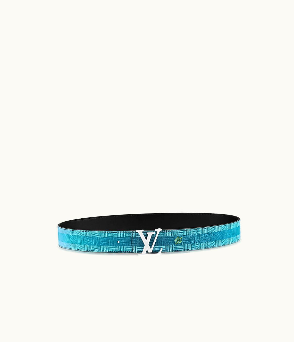 Louis Vuitton Louis Vuitton LV Initiales Damier Stripes 40Mm Reversible Belt