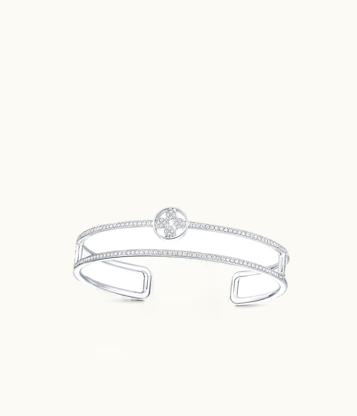 Louis Vuitton Louis Vuitton Idylle Blossom Two-Row Bracelet, White Gold And Diamonds