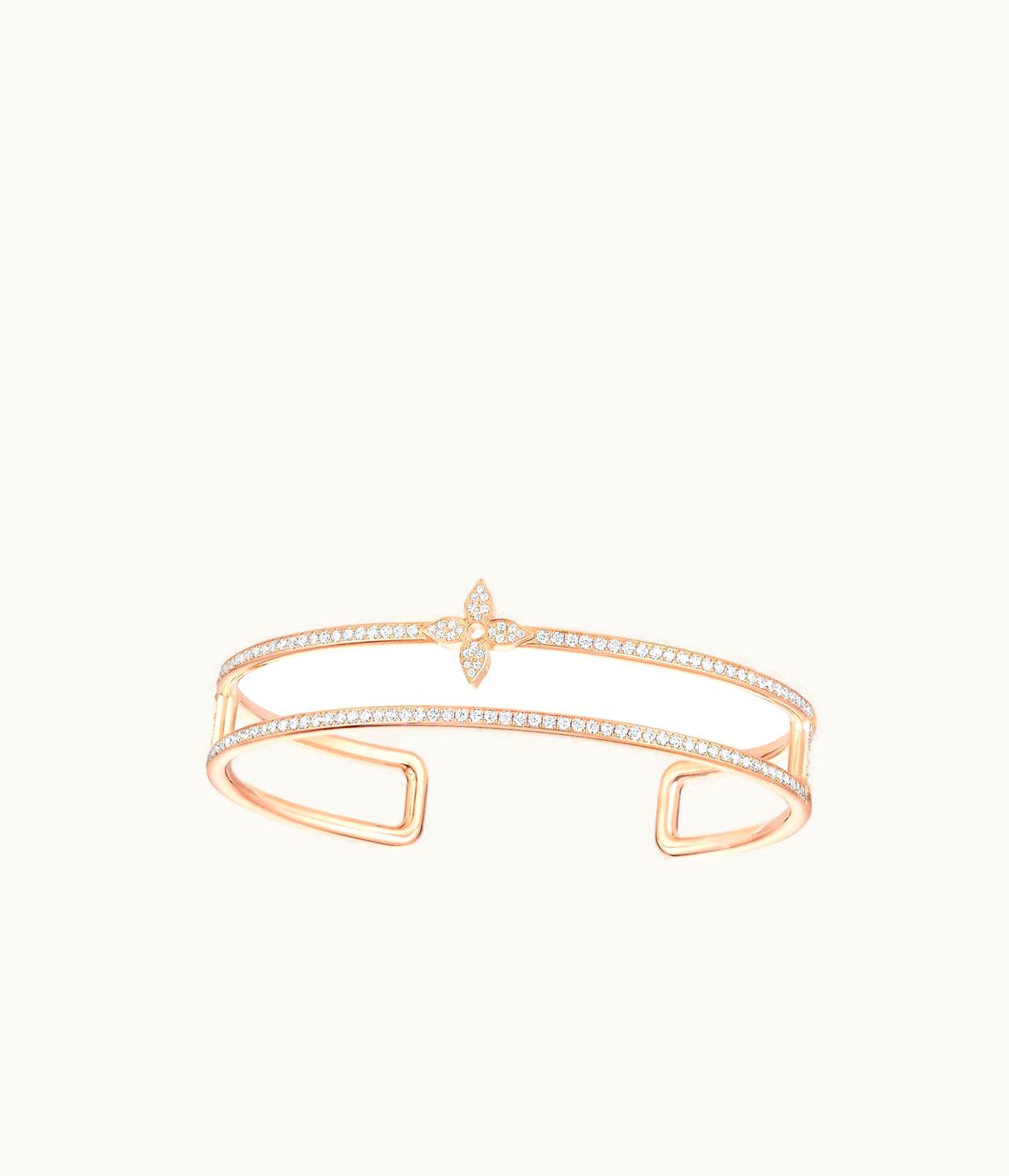 Louis Vuitton Louis Vuitton Idylle Blossom Two-Row Bracelet, Pink Gold And Diamonds