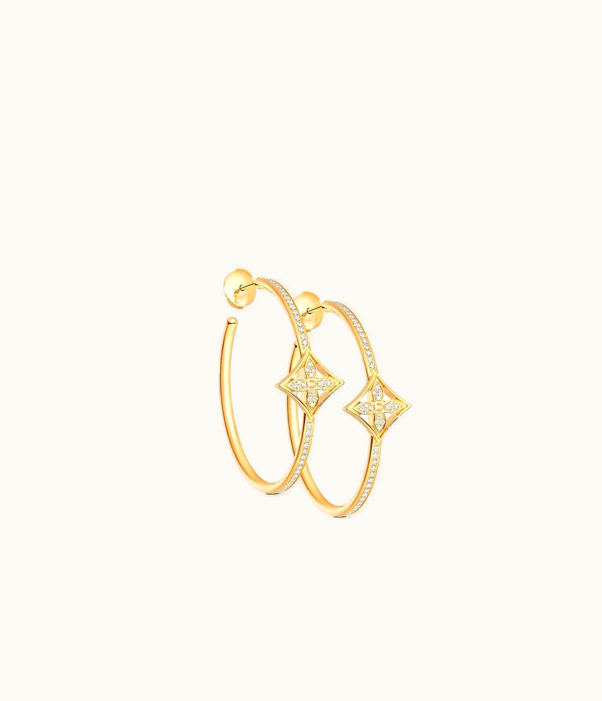 Louis Vuitton Louis Vuitton Idylle Blossom Hoops, Yellow Gold And Diamonds