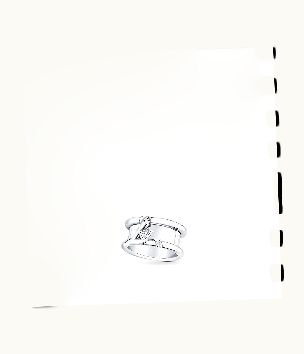 Louis Vuitton Louis Vuitton LV Volt One Band Ring, White Gold And Diamond