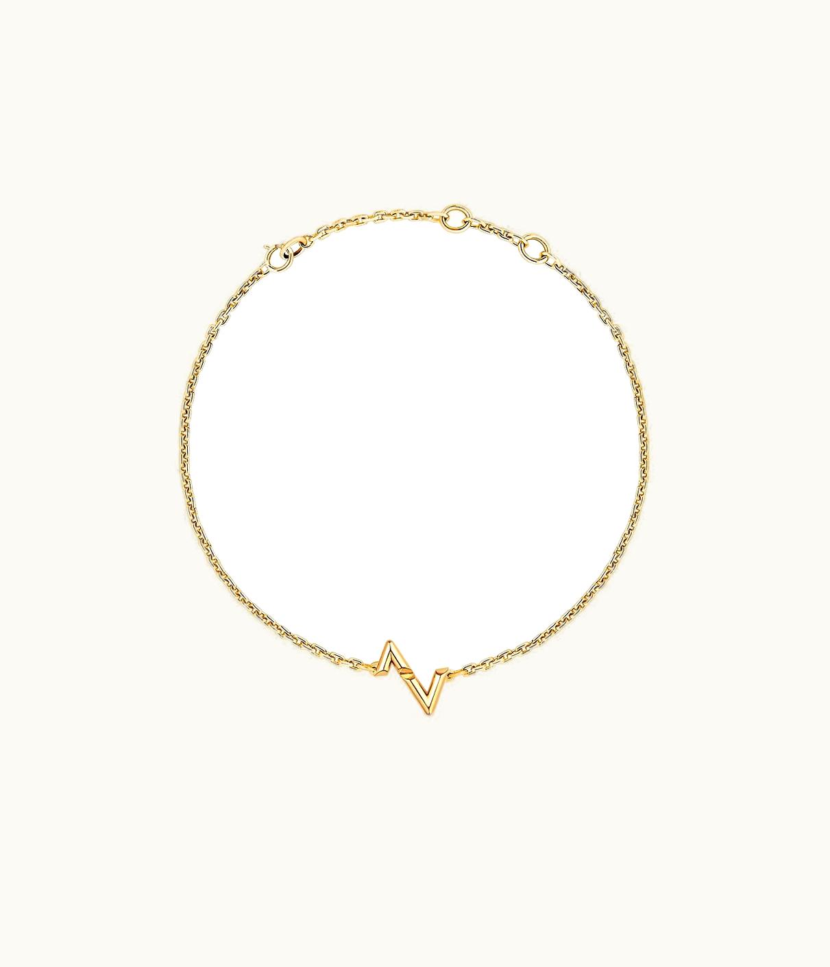 Louis Vuitton Louis Vuitton LV Volt Upside Down Chain Bracelet, Yellow Gold