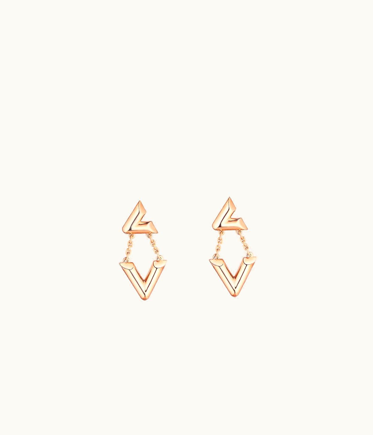 Louis Vuitton Louis Vuitton LV Volt Upside Down Earrings, Pink Gold