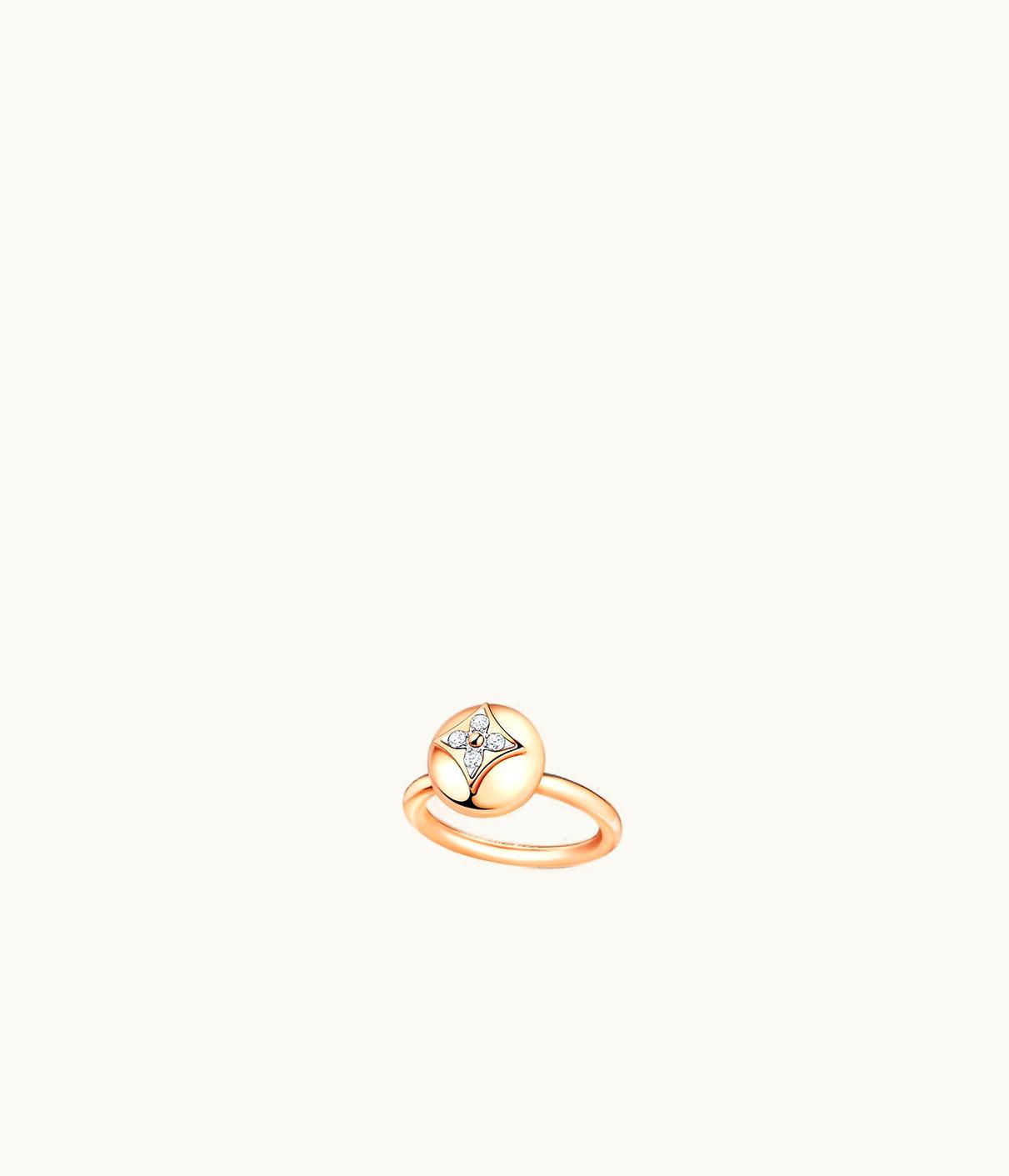 Louis Vuitton Louis Vuitton B Blossom Ring, Pink Gold, White Gold And Diamonds