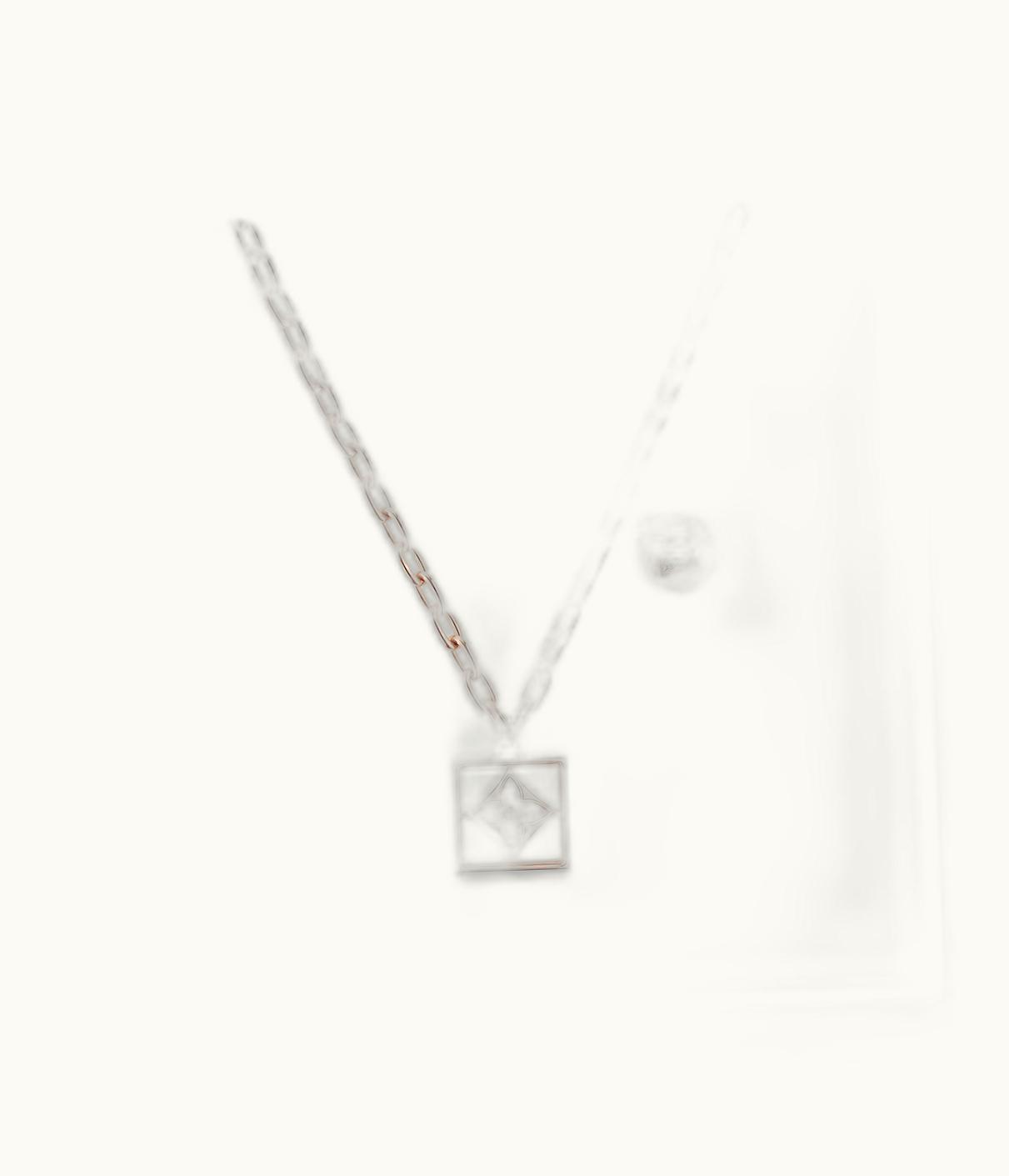 Louis Vuitton Louis Vuitton B Blossom Necklace, Pink Gold, White Gold, Pink Opal, White Mother-Of-Pearl And Diamonds