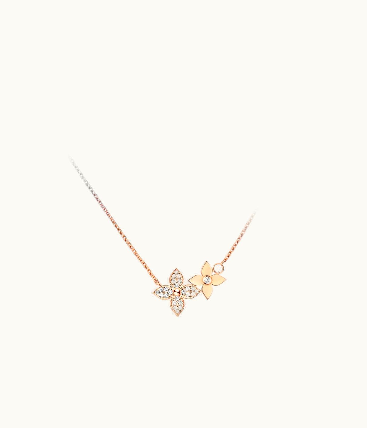 Louis Vuitton Louis Vuitton Star Blossom Necklace In Pink Gold And Diamonds