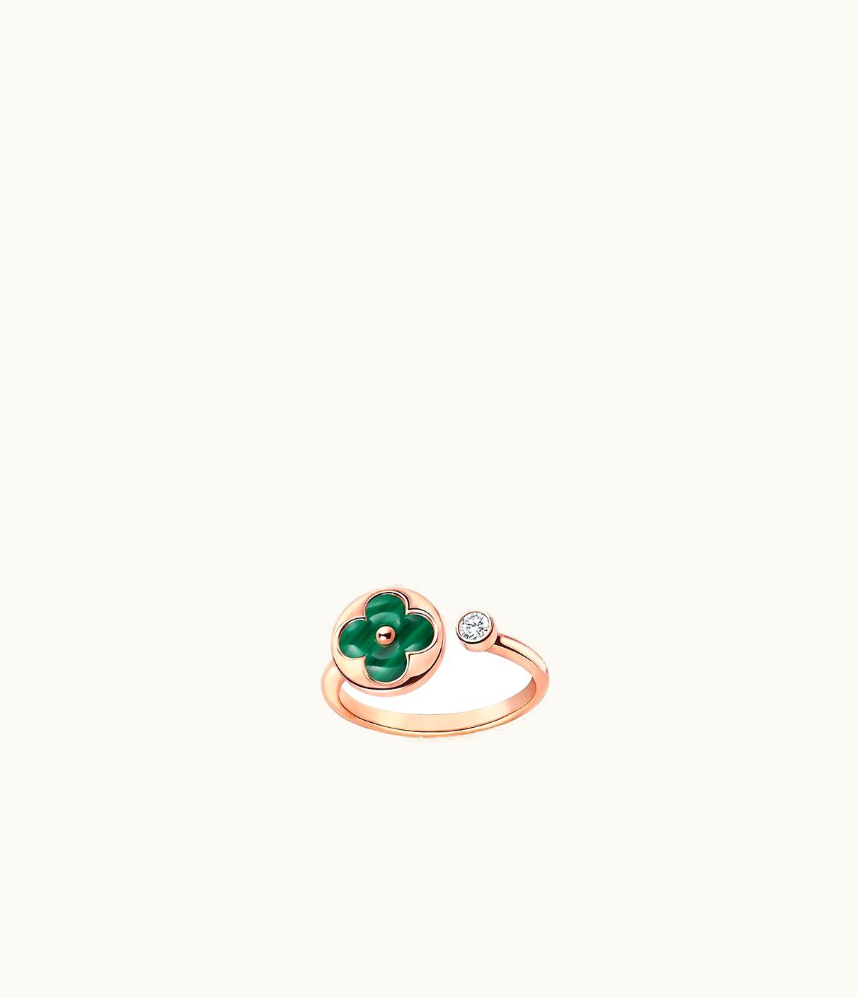 Louis Vuitton Louis Vuitton Colour Blossom Mini Sun Ring, Pink Gold, Malachite And Diamond