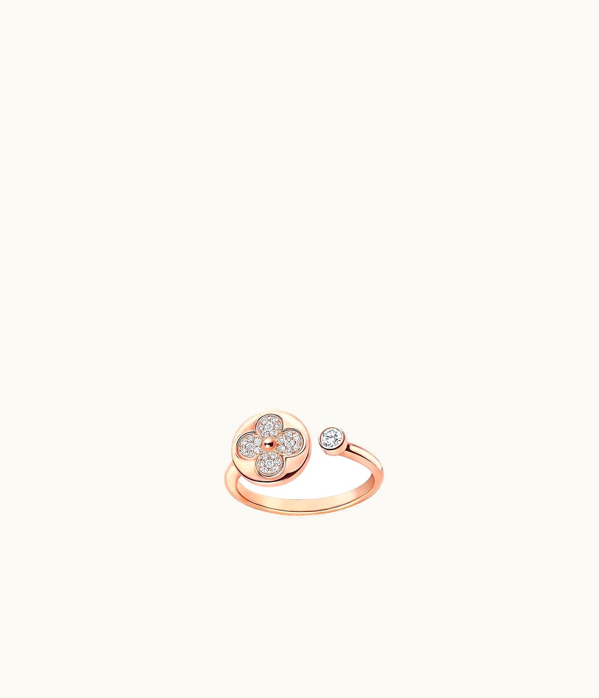 Louis Vuitton Louis Vuitton Colour Blossom Mini Sun Ring, Pink Gold And Diamonds