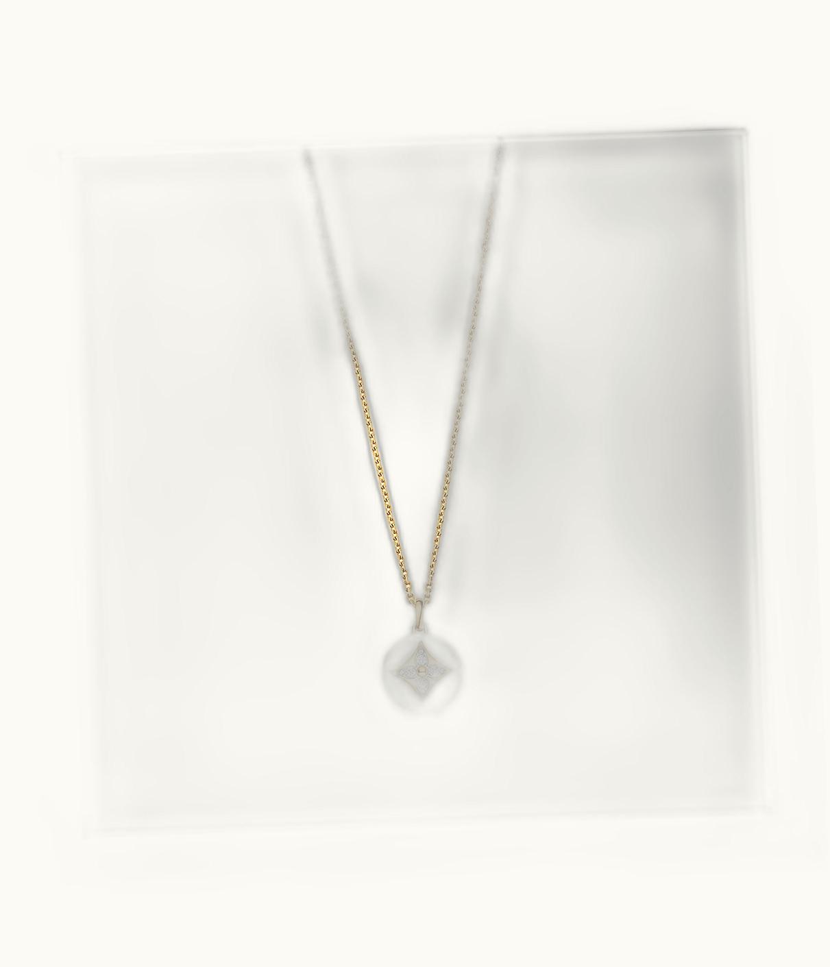 Louis Vuitton Louis Vuitton B Blossom Medallion, Yellow Gold, White Agate And Diamonds