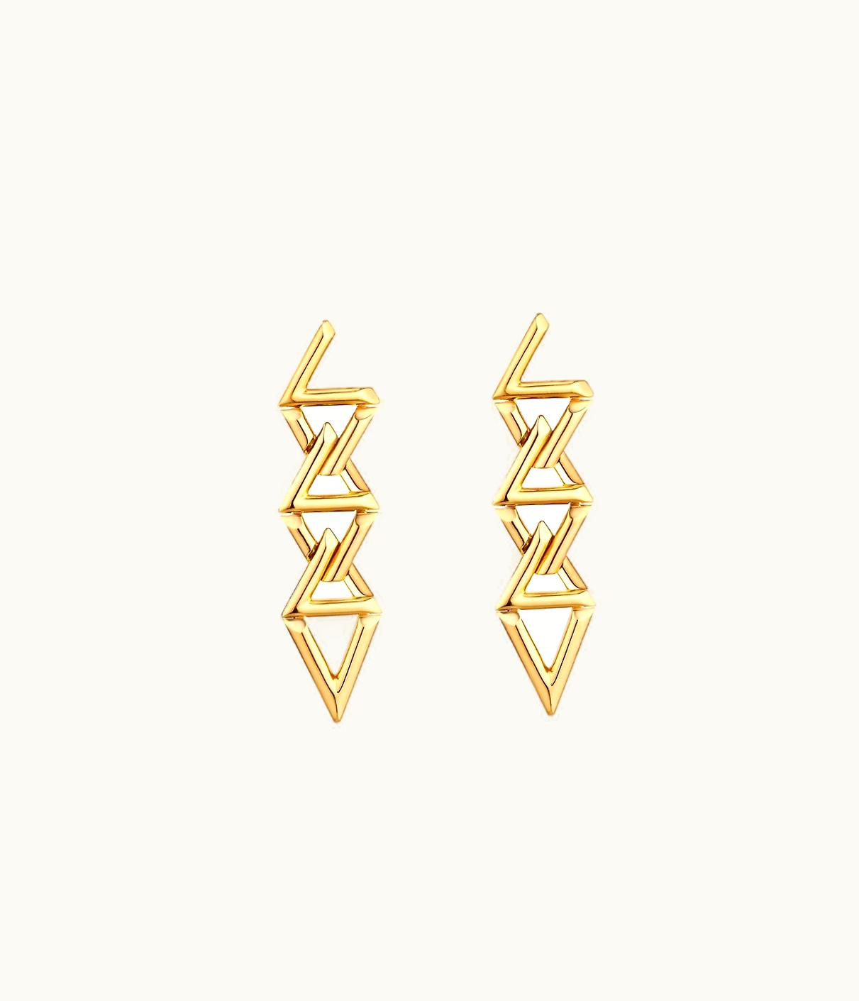 Louis Vuitton Louis Vuitton LV Volt Curb Chain Earrings, Yellow Gold