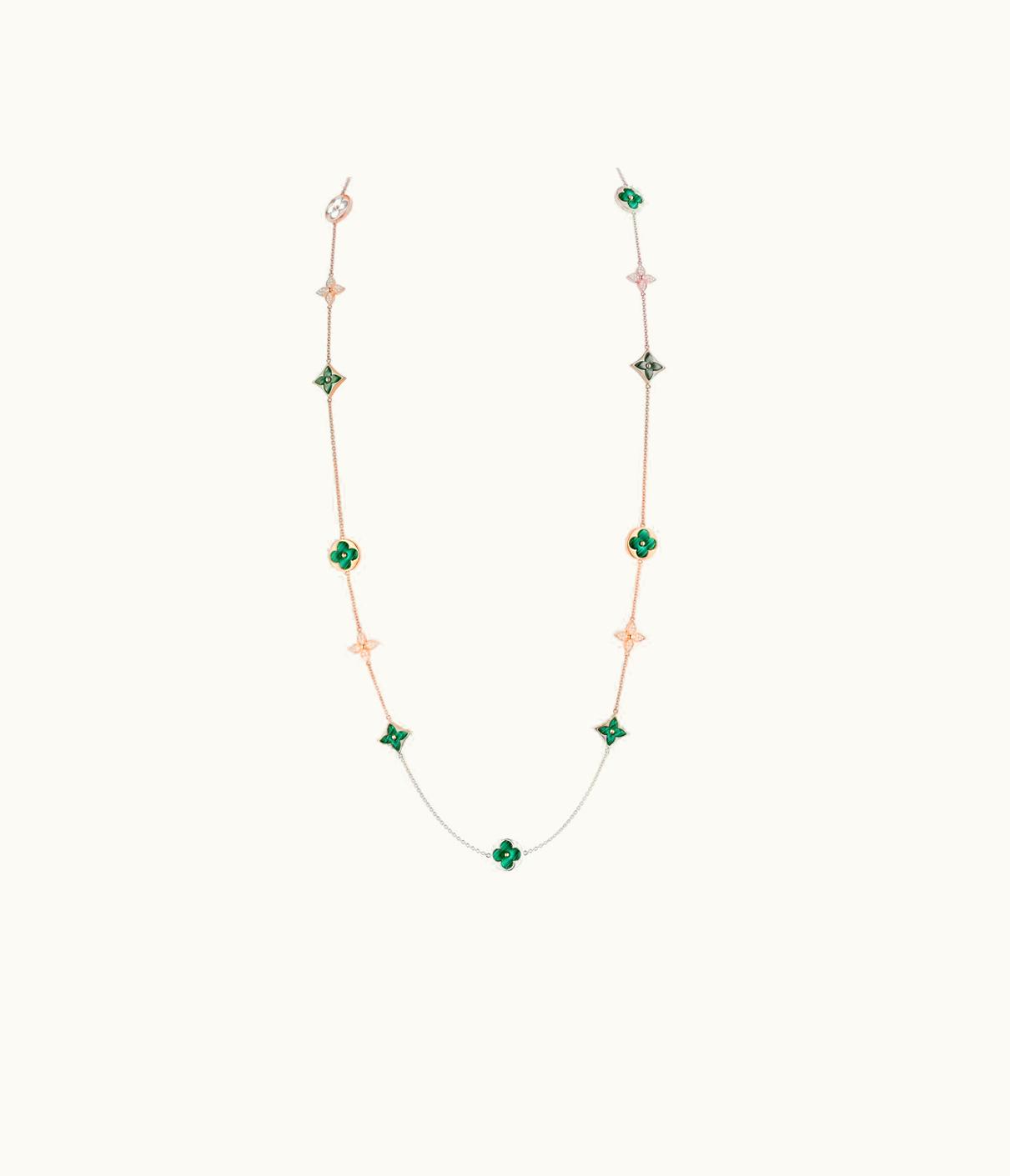 Louis Vuitton Louis Vuitton Colour Blossom 13 Motifs Sautoir, Pink Gold, Malachite And Diamonds