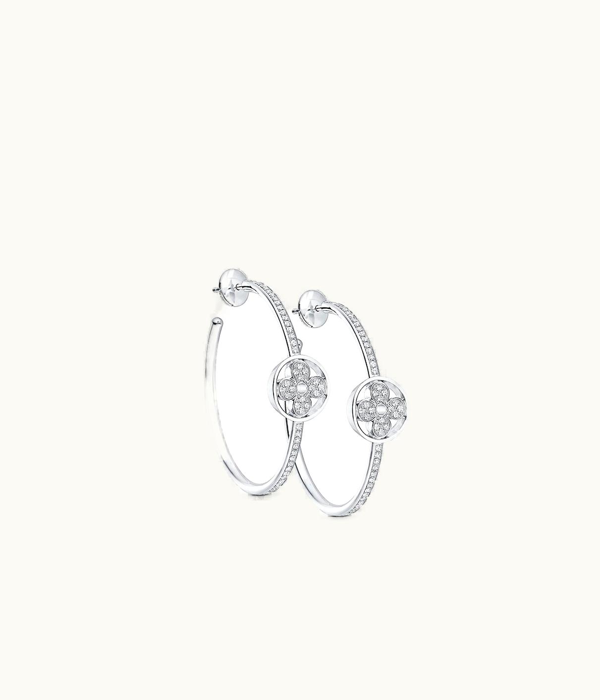 Louis Vuitton Louis Vuitton Idylle Blossom Hoops, White Gold And Diamonds