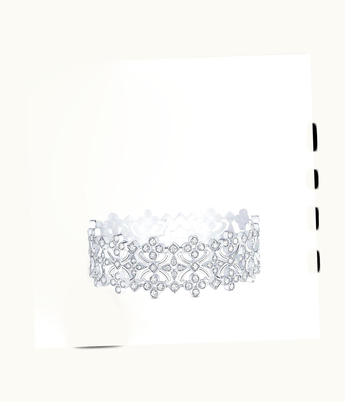 Louis Vuitton Louis Vuitton Dentelle Masterpiece Bracelet, White Gold And Diamonds
