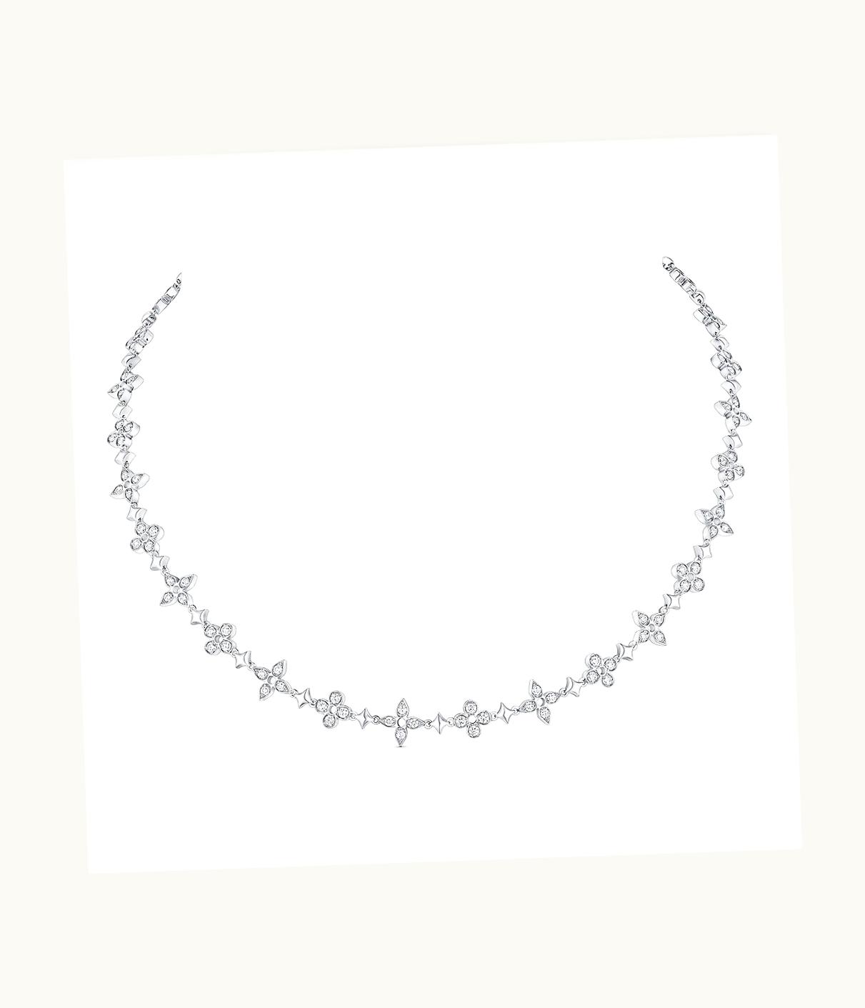 Louis Vuitton Louis Vuitton Dentelle One Row Necklace, White Gold And Diamonds