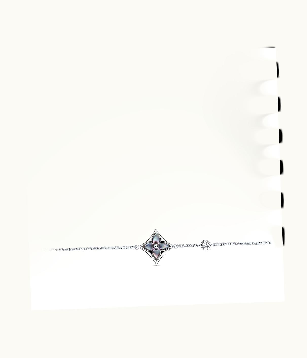 Louis Vuitton Louis Vuitton Colour Blossom Bb Star Bracelet, White Gold, Grey Mother-Of-Pearl And Diamond