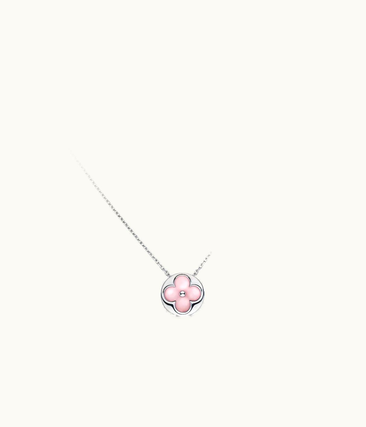 Louis Vuitton Louis Vuitton Colour Blossom Bb Sun Pendant, White Gold, Pink Opal And Diamond