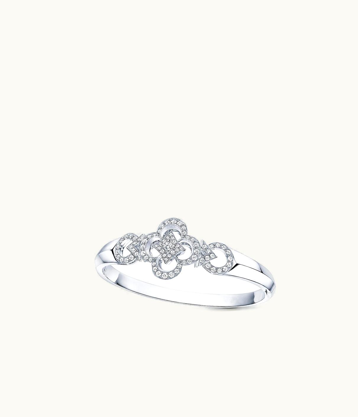 Louis Vuitton Louis Vuitton Les Ardentes Bangle, White Gold And Diamonds