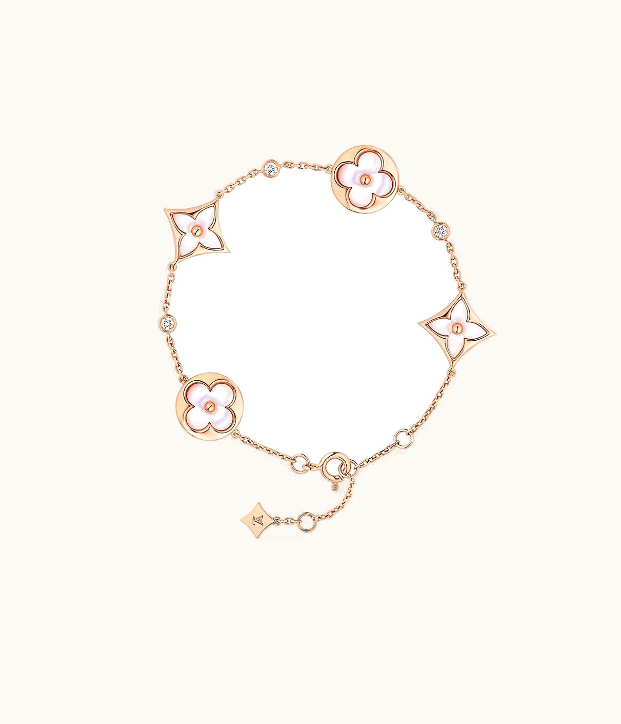 Louis Vuitton Louis Vuitton Colour Blossom BB Multi-Motif Bracelet, Pink Gold, White Mother-Of-Pearl And Diamonds