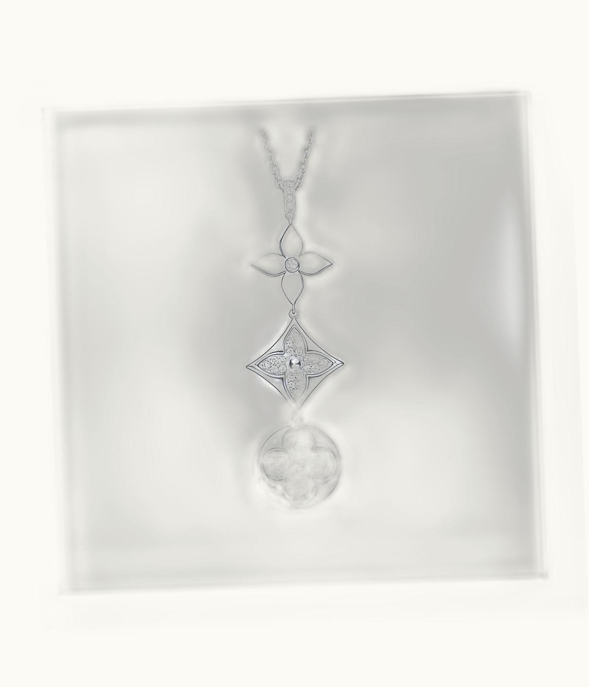 Louis Vuitton Louis Vuitton Diamond Blossom Lariat Necklace, White Gold And Diamonds