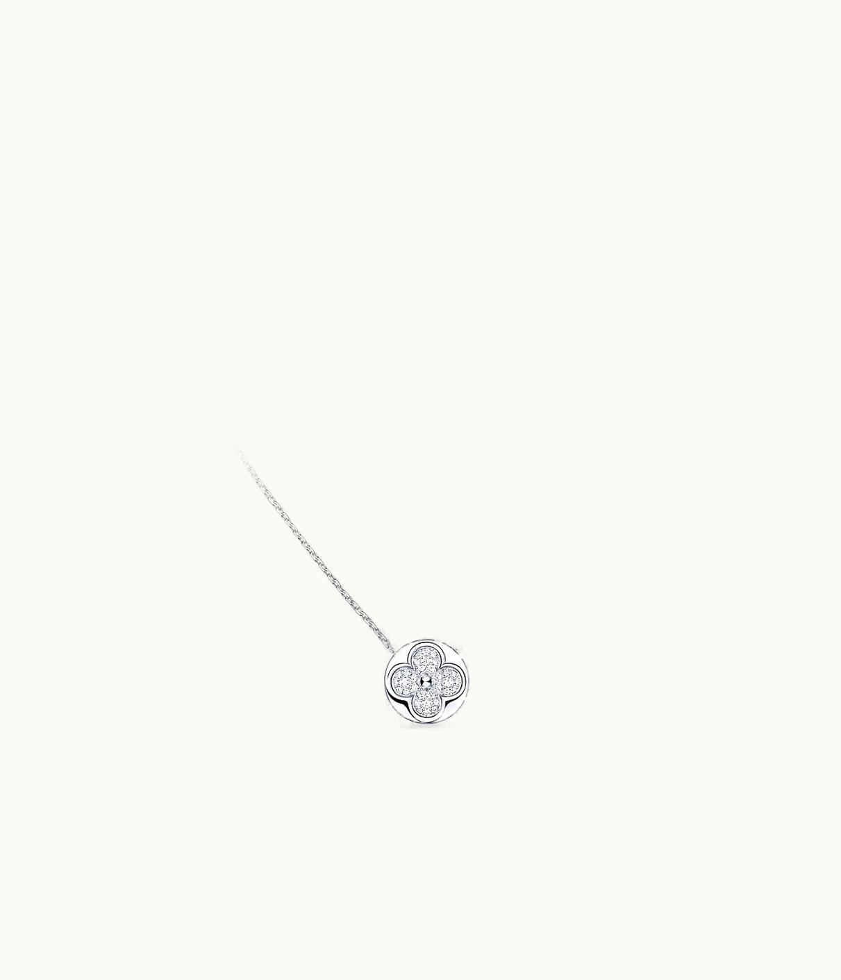 Louis Vuitton Louis Vuitton Diamond Blossom Sun Pendant, White Gold And Diamonds
