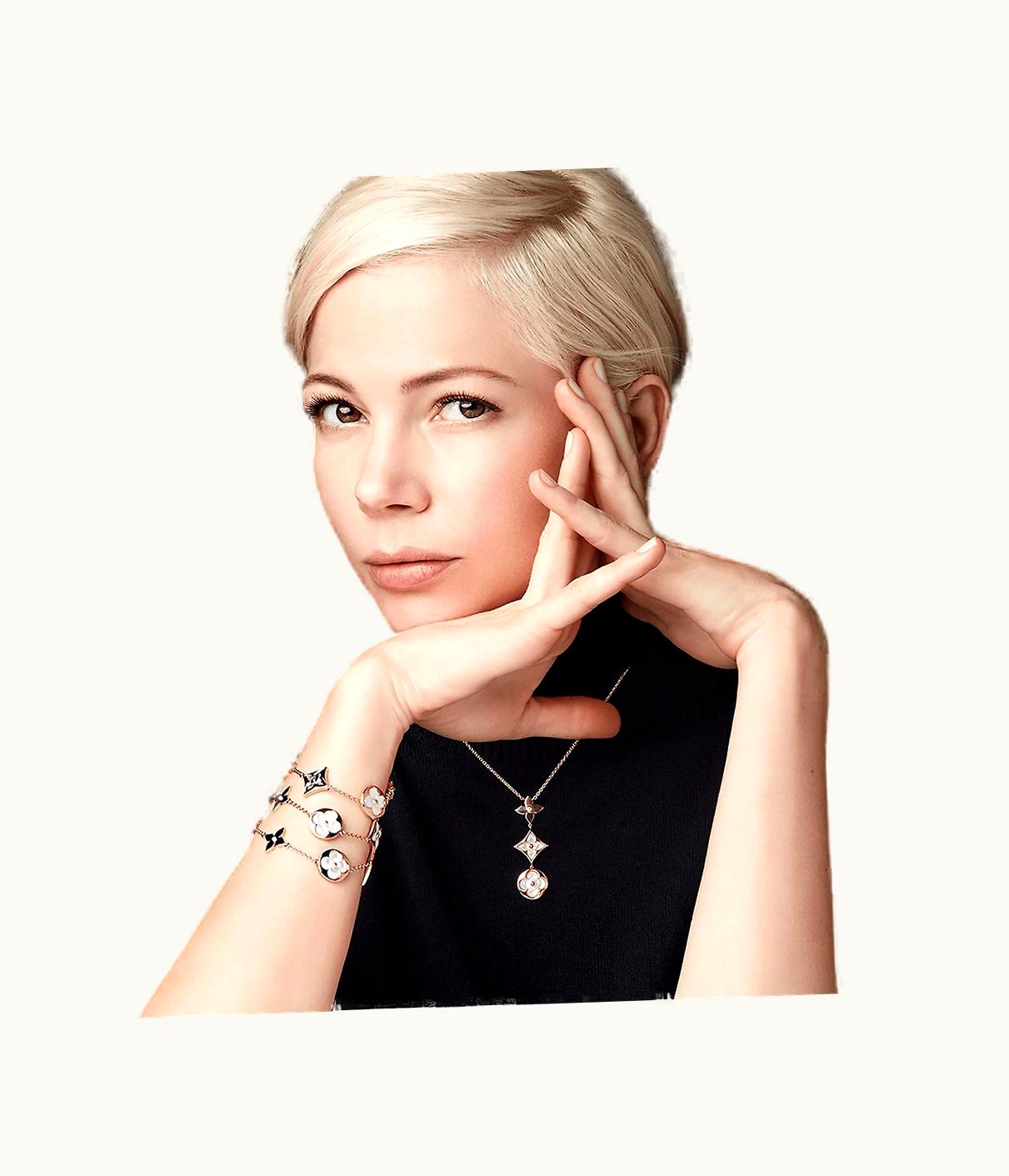 Louis Vuitton Louis Vuitton Colour Blossom Bracelet, Pink Gold, White Mother-Of Pearl, Grey Mother-Of-Pearl And Diamond, Size S