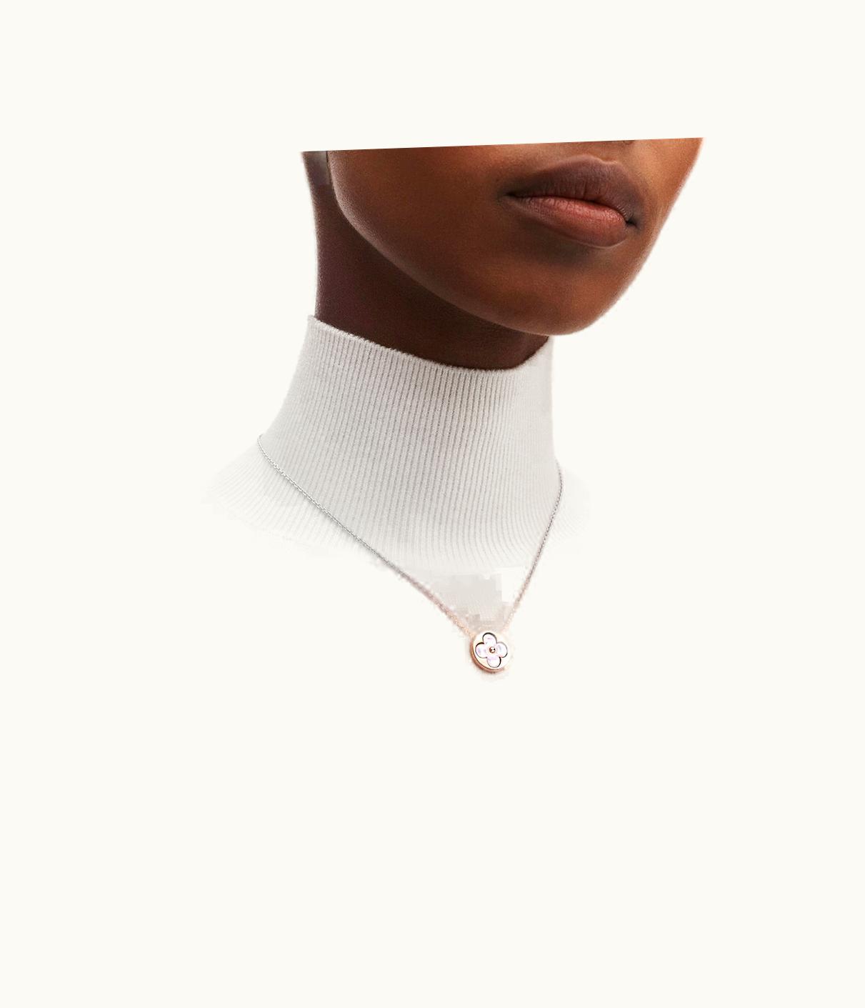 Louis Vuitton Louis Vuitton Colour Blossom Sun Pendant, Pink Gold And White Mother-Of-Pearl