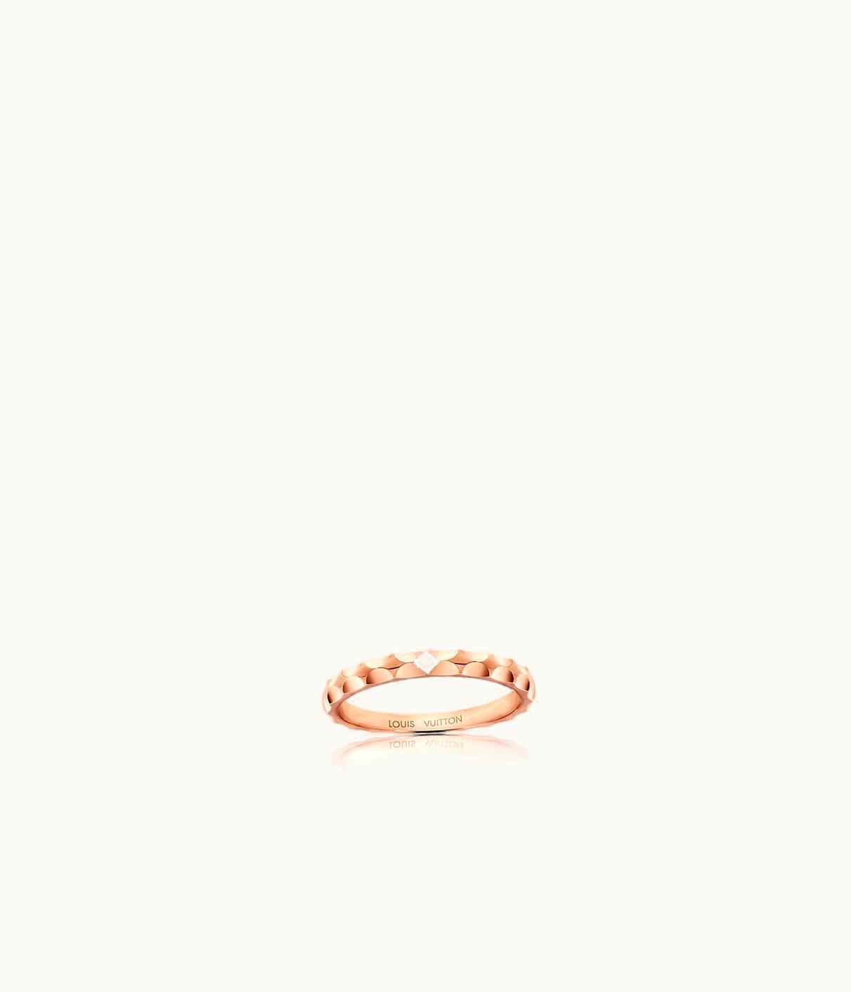 Louis Vuitton Louis Vuitton Monogram Infini Wedding Band, Pink Gold And A Princess-Cut Diamond