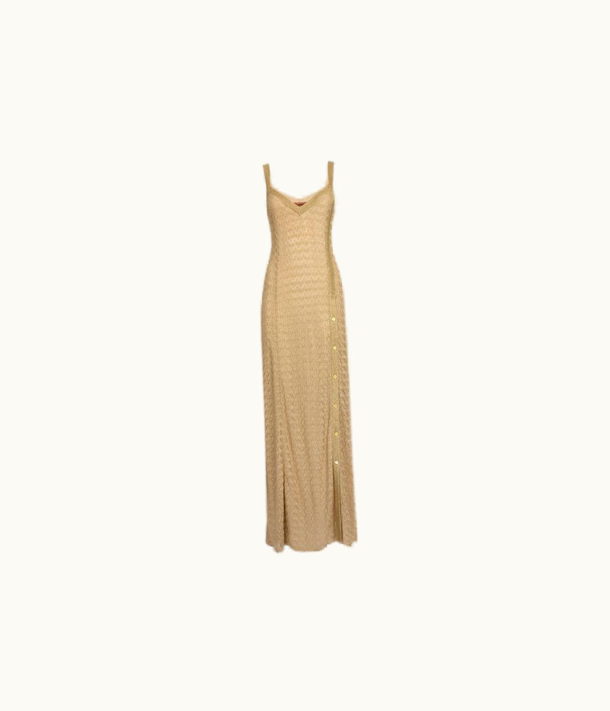 Missoni Missoni Long Viscose Blend Lace Dress With Lamé