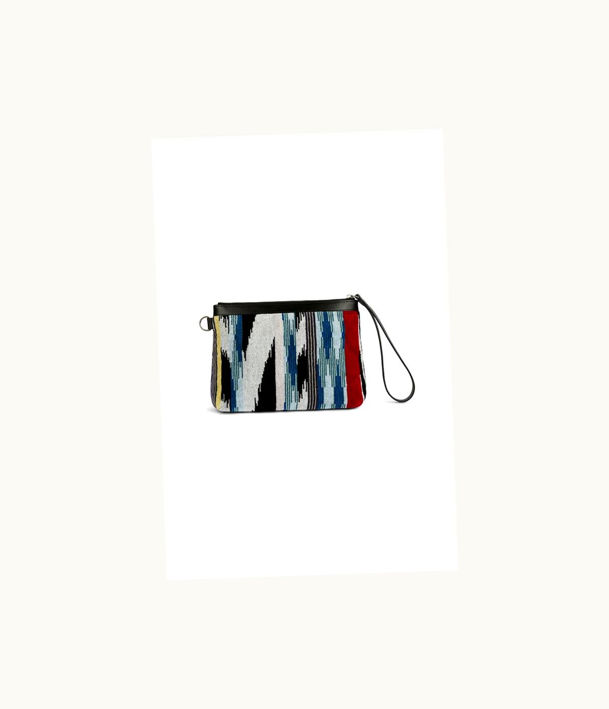 Missoni Missoni Rectangular Cotton Terry Beauty Case With Leather Borders UZ0149993