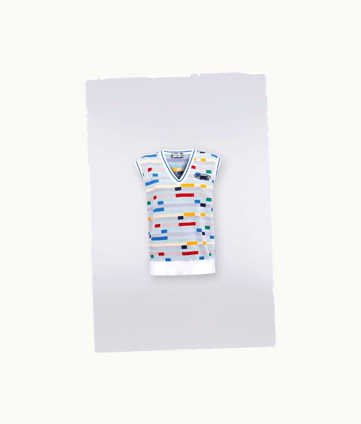 Missoni Missoni Cotton Gilet With Multicoloured Pixel And Logo UZ0150040