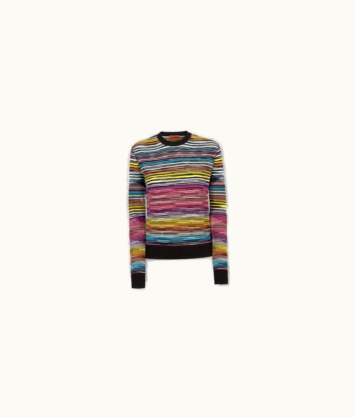 Missoni Missoni Wool And Viscose Blend Crew-Neck Pullover With Contrasting Trim