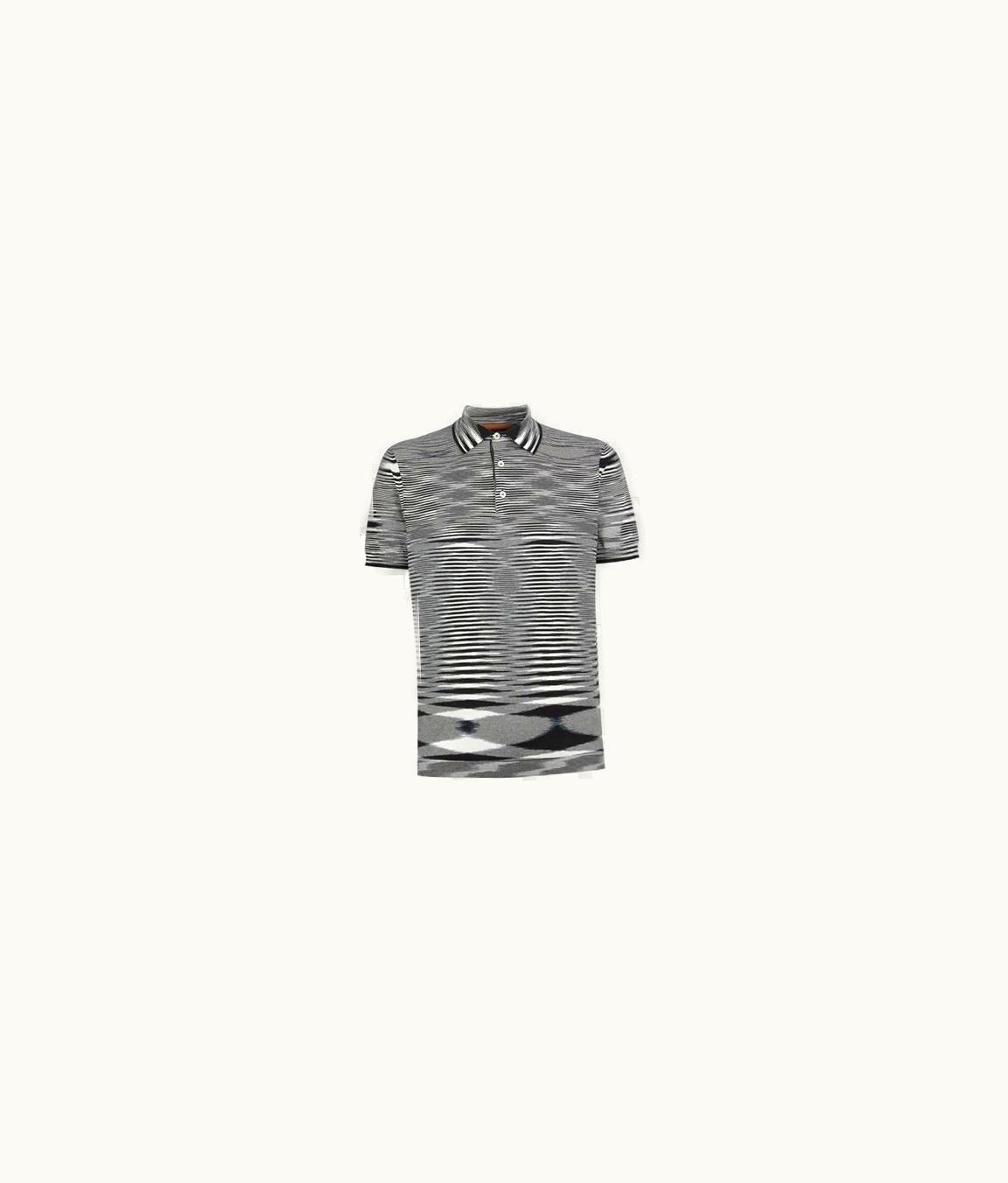 Missoni Missoni Polo Shirt With Short Sleeves Black And White UZ0150057