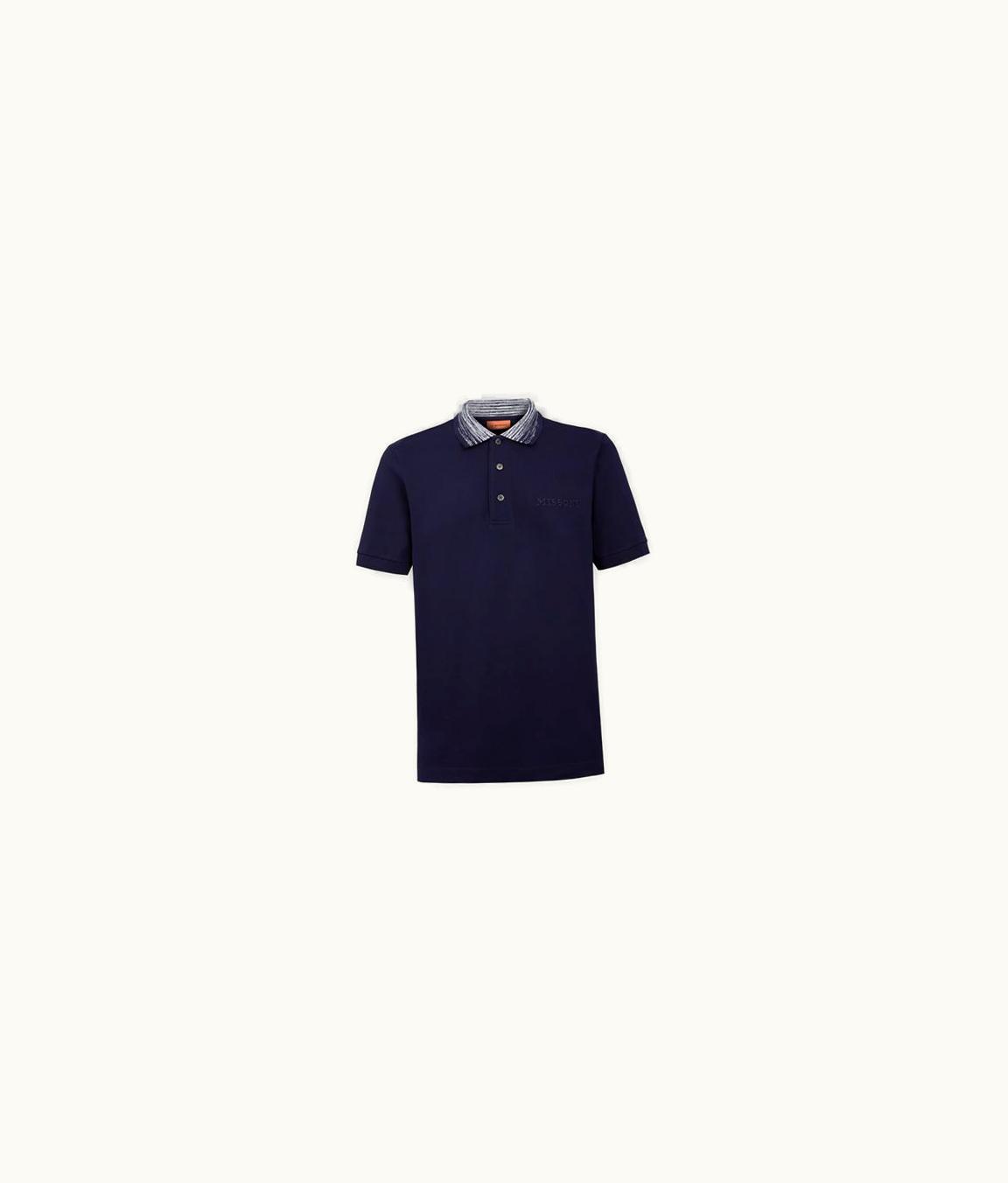 Missoni Missoni Cotton Polo Shirt With Slub Collar And Logo Lettering