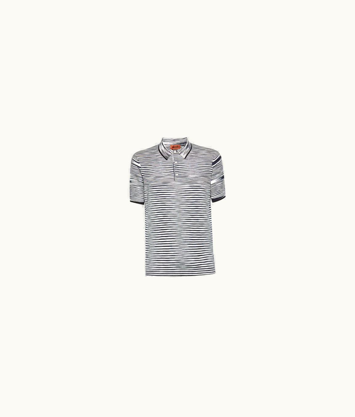Missoni Missoni Polo Shirt With Short Sleeves Black And White UZ0150105