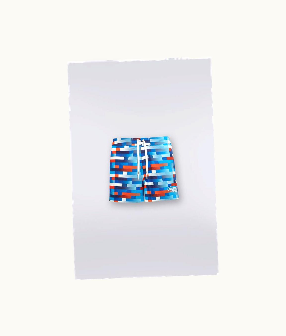 Missoni Missoni Technical Fabric Swimming Trunks With Embroidered Logo