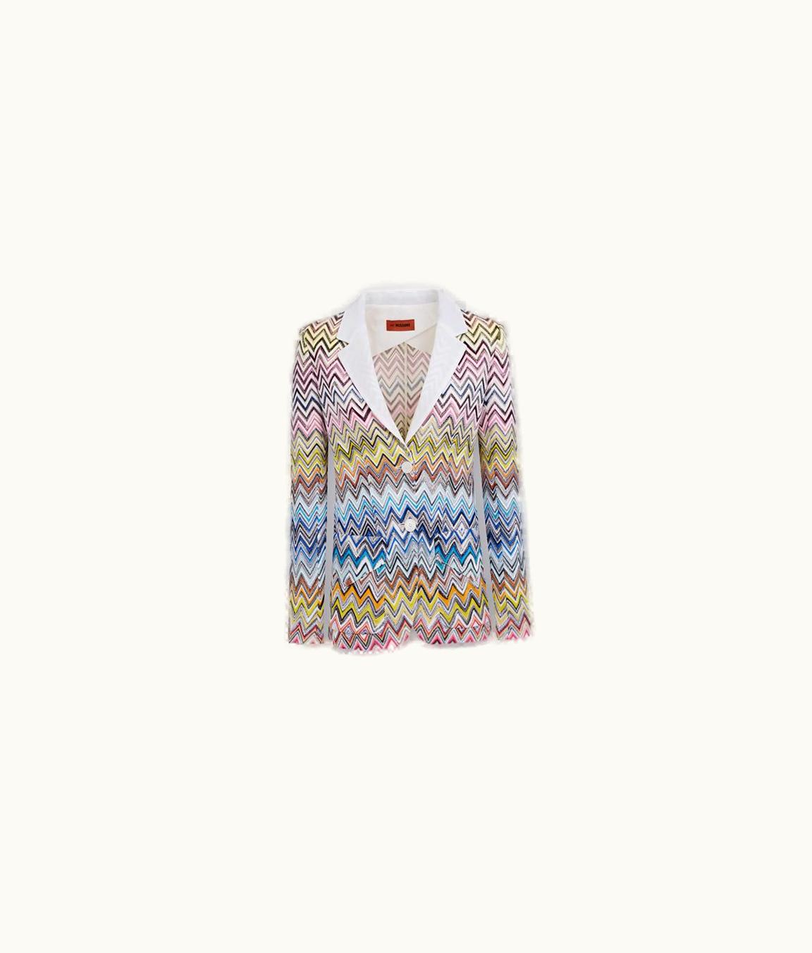 Missoni Missoni Cotton And Viscose Knit Jacket With Chevron